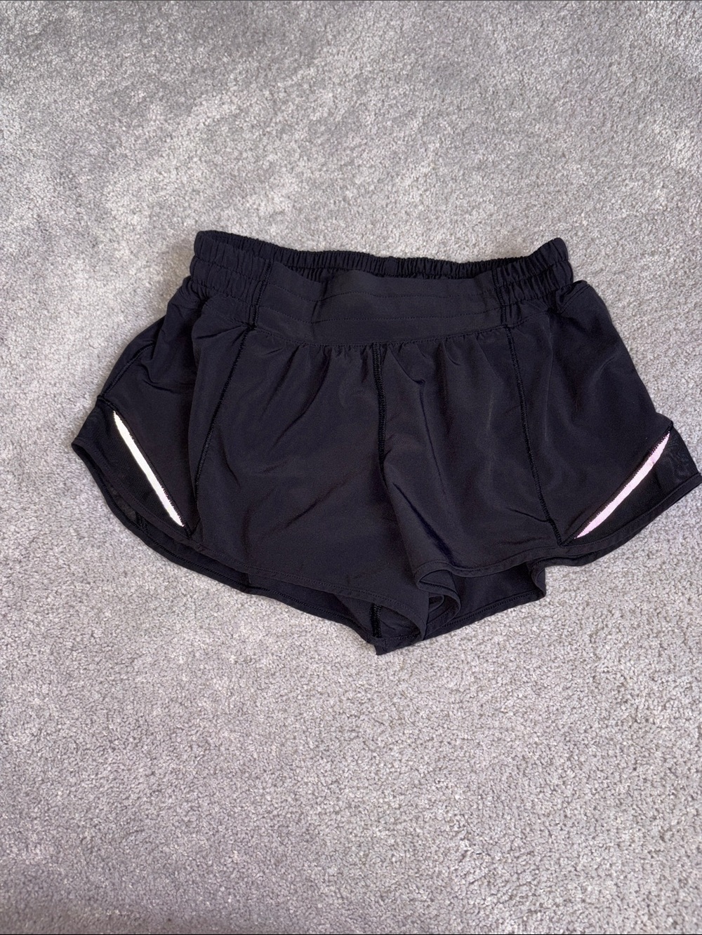 lululemon athletica Black Running Shorts with Pink Accent